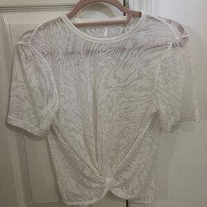 white swirled lulu top never worn before